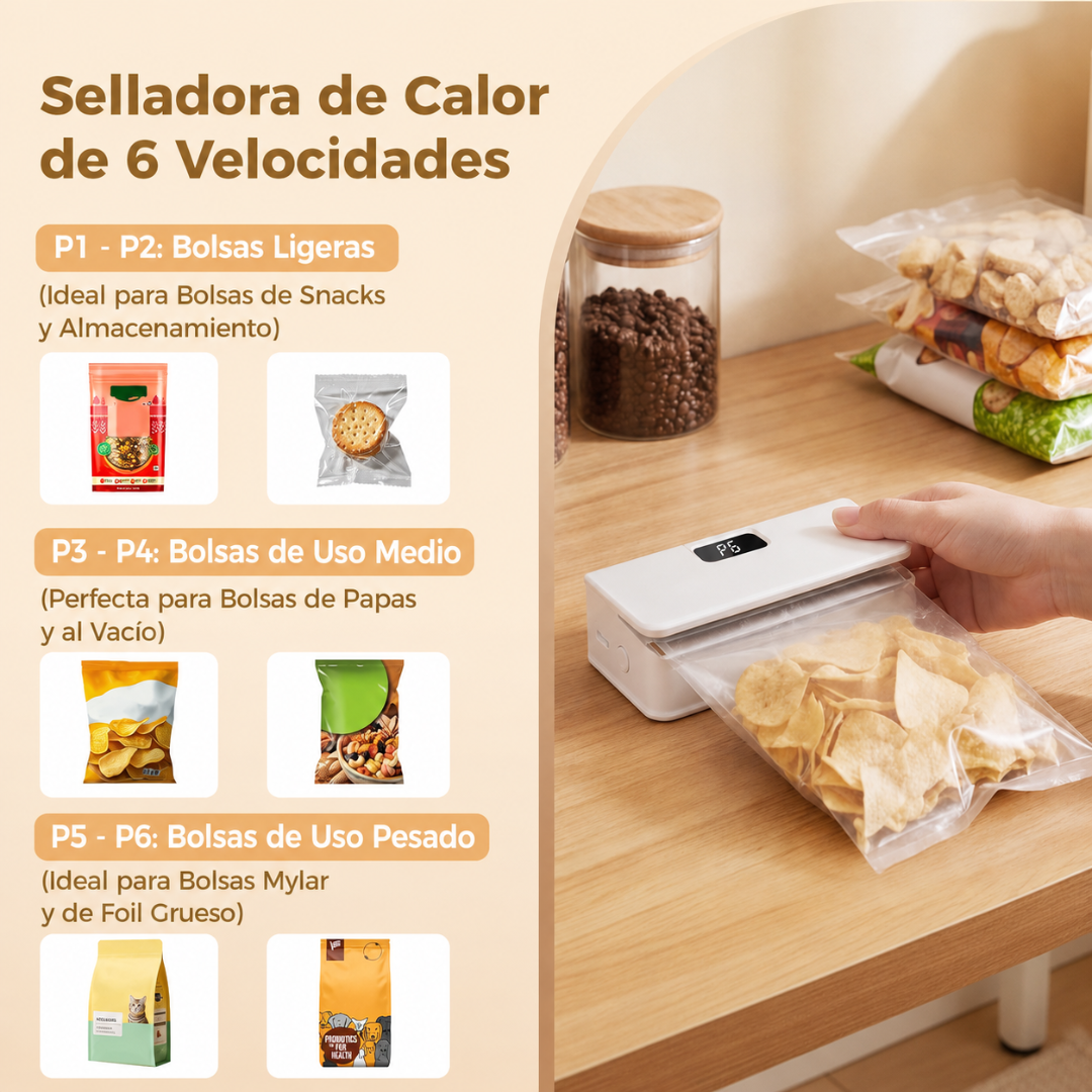 Mini Sellador de Bolsas Portátil