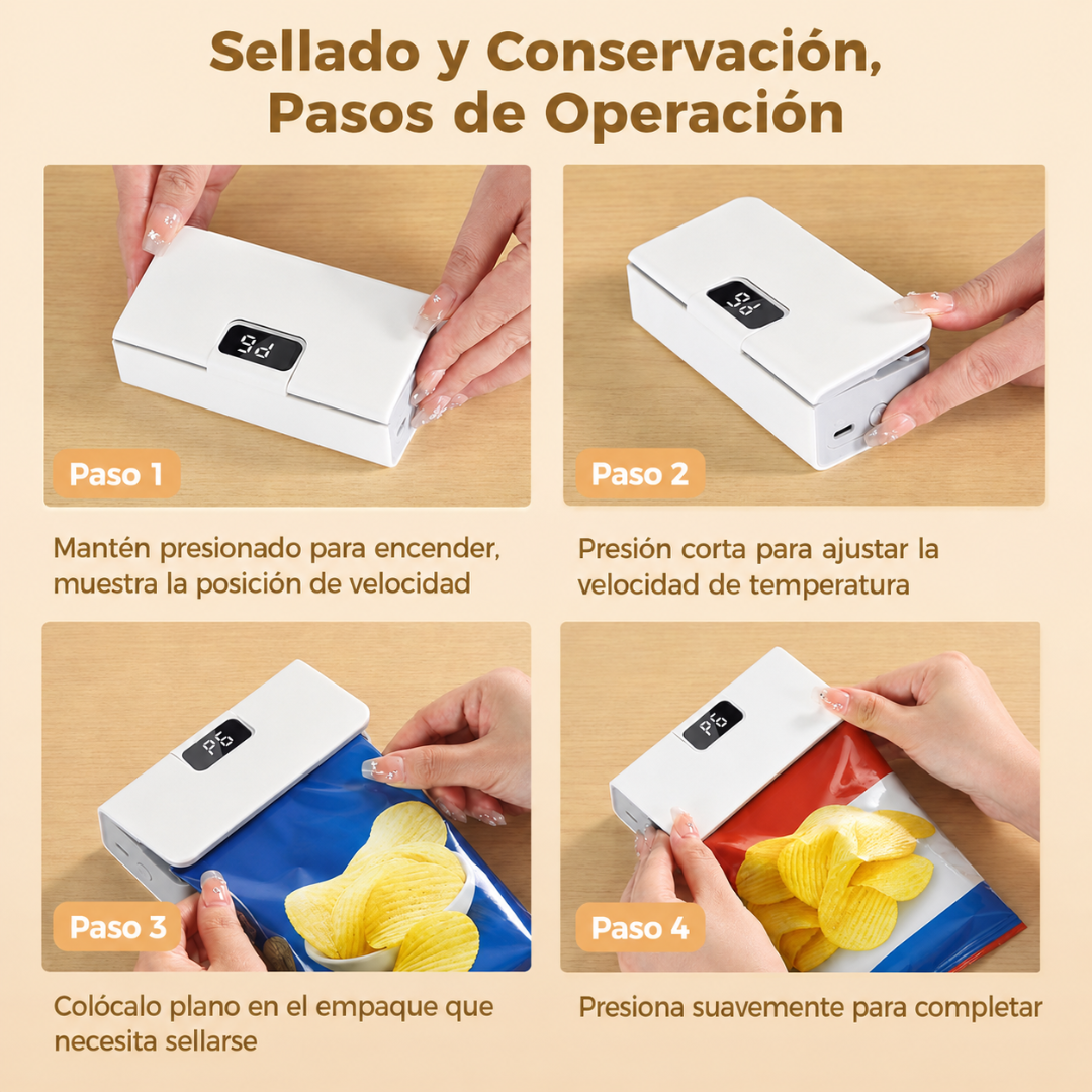 Mini Sellador de Bolsas Portátil